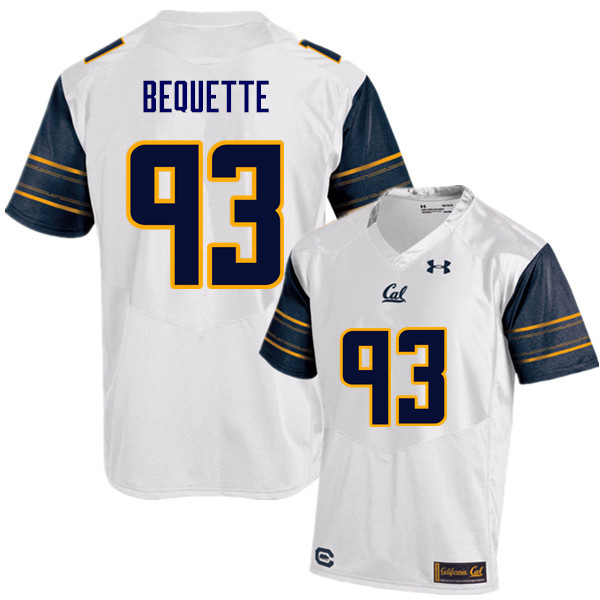 Men #93 Luc Bequette Cal Bears (California Golden Bears College) Football Jerseys Sale-White